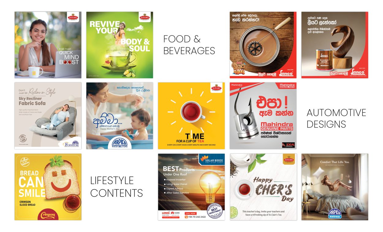 Symphony Creations portfolio presentation: Social content collections