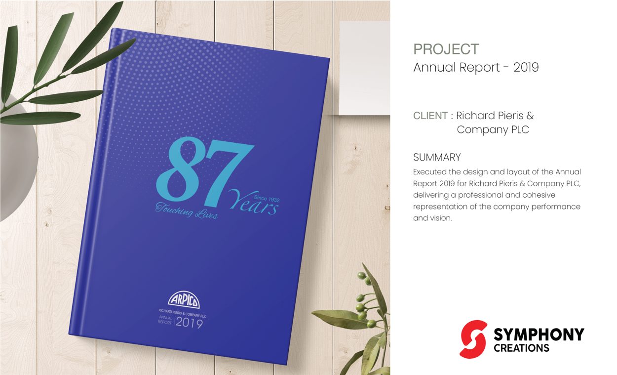 Symphony Creations portfolio presentation: 2019 Annual Report